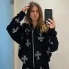Factory Custom full Zip Up Hoodie 450 gsm cotton double layer heavy weight custom Zip Up hoodies Men