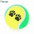 Import factory direct colored foot print dog chew toy pet tennis ball from China