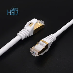 Factory High Quality Cat7 Rj45 SFTP Communication Lan Cable 600MHz 10Gbps Cat 7 Ethernet Plenum Patch Cord Cable 3 Meter
