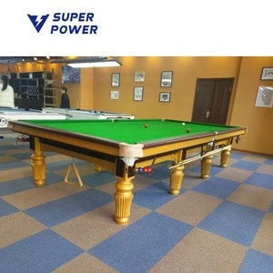 Factory price 12ft standard snooker table with steel cushion