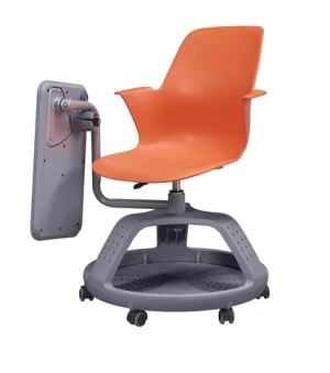 Factory Student Desk School Furniture College Modern Classroom Furniture Conference Training Chair with Writing Pad Tablet