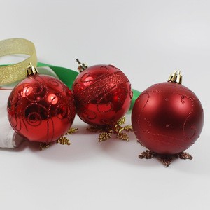 Factory Supplies Personalised  Material Customized  Ball Decorations for Christmas Tree
