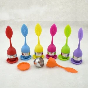 factory supply supply Leaf Shape silicone Tea Strainer