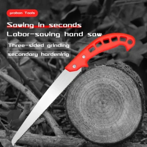 Factory wholesale garden fast logging saw household portable small hand saw three-side grinding cheap straight saw