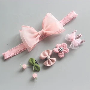 Factory wholesale high quality handmade kids hair accessories sets