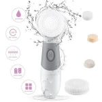Factory Wholesale Price Electric Facial Cleaner Face Care Massager Scrubber with 4 Replacement Brushes