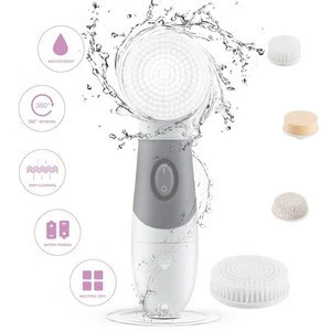 Factory Wholesale Price Electric Facial Cleaner Face Care Massager Scrubber with 4 Replacement Brushes