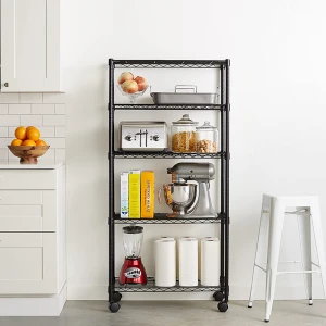 factory wholesale storage rack 6 tier organizer kitchen shelving steel wire shelf  chrome wire shelf