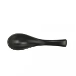 Fancy Chinese Simple Ceramic Soup Porridge Spoon Honorable Black Spoons