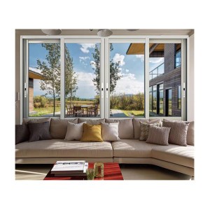 Fashion beautiful home aluminium framed double glazed impact sliding door window