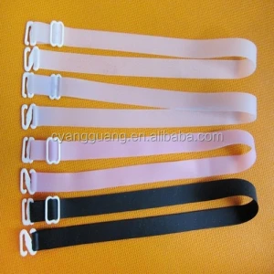 Fashion colorful clear plastic elastic bra straps