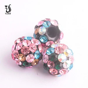 Fashion Crystal Ball Beads Crystal Beads For Hair Decoration Accessories With Pave Rhinestone