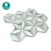 Fashion design hexagon shape white ceramic mosaic on sale