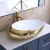 Import Fashion gold electroplated new model elegant art gold basin ceramic bathroom sink from China