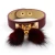 Import Fashion Mink Fur Pompom Ball Charm Women PU Leather Bracelet with Alloy Accessory from China