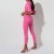 Import fashion neon pink long sleeve denim simple casual wear jumpsuit jeans from China