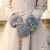 Import Fashion women cycling fur cuff bow touch screen wool gloves from China