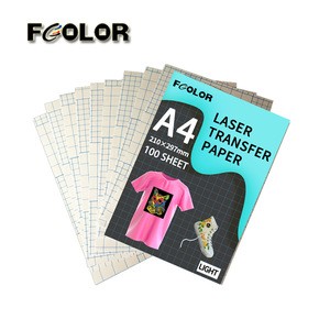 Fcolor A4 A3 Self Weeding No Cut Light Heat Laser Transfer Paper for AcuLaser C8600