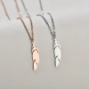 Feather necklace titanium steel pendant stainless steel necklace