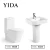 Import Foshan One Piece Toilet Pedestal Basin Ceramic Bathroom Sanitary Ware Set Suite for Wholesaler and Hotel from China