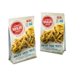 Free Sample Recyclable Flat Bottom Matte Plastic Packaging Bags With Valve Food Plastic Mylar Bags