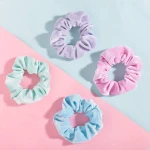 Free shipping 50 colors per pack velvet hair scrunchies high quality elastic hair band for women/girls popular hair accessories