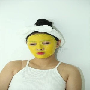Functional Printed Yellow Color  Moisturizing Superfine Fibre Mask