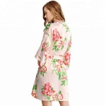 FUNG 3026 Floral Polyester Satin Robe Bridal Other Sleepwear