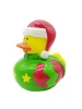 Funny plastic bath toys spray water floating Christmas duck with three star baby bath toy
