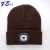 Import FZ-101 Battery Beanie light Sport Camping knit hat With 4LED Light warm winter hats from China