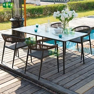 garden furniture chair set for 5 with table PE rattan design