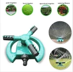 Garden Watering Systems 360 Degree Automatic Rotating Watering Sprinkler Irrigation System 3 Nozzle Pipe Hose Garden Tools