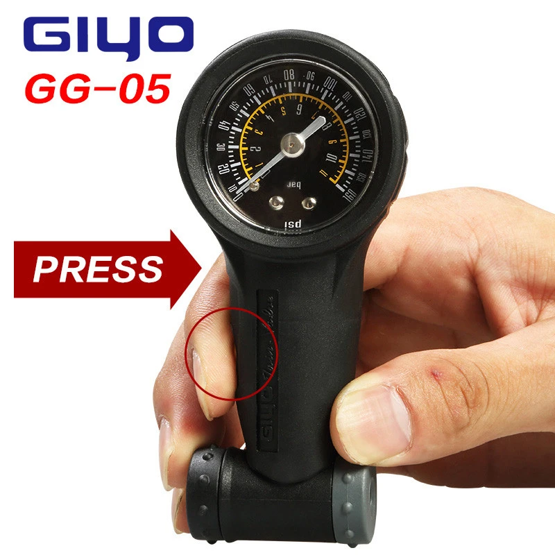 GIYO Bike Tire Gauge Schrader Presta Valves Air Pressure Multi-functional Bike Car Dial Tire Pressure Gauge