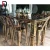 Import glass top gold stainless steel frame wedding cocktail bar table from China