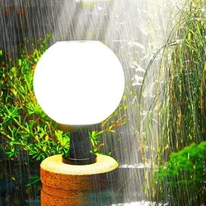 Globe Ball LED Light Source IP65 Solar Pillar Light for  Garden Decoration Outdoor