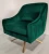 Import Gold Finishing Mid-Century Modern Accent Arm Chair Velvet Living Room Lounge Chair with Metal Frame for US EU Market from China