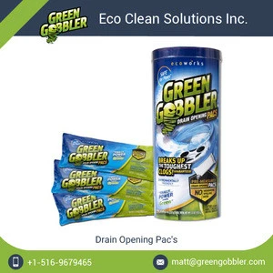 Green Gobbler Household Chemicals Drain Clog Remover Powder