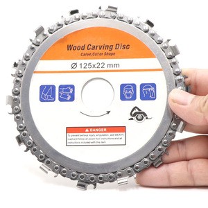 Grinder Chain Disc Wood Carving Disc 5 Inch For 125mm Angle Grinder 14 Tooth