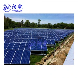 Ground Pile Solar Panel Mounting Systems Bracket Frames Structures Open Ground Aluminum Alloy or Carbon Steel Hot Dip Galvanized