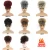 Import G&T Wig Afro Puff Drawstring Ponytail Bun with Bangs Synthetic Short Kinky Curly Ponytail Updo Hair Extensions from China