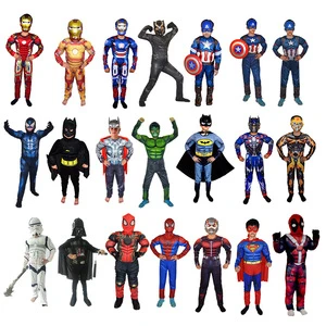 Halloween children&#39;s clothing beauty team bat spiderman boy kid jumpsuit anime cosplay costume
