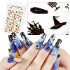 Halloween Nail Sticker Decorations 3D DIY Wraps Pumpkin Skeleton Ghost Nail Art Stickers Manicure Watermark Nails Tips