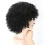 Import Heat Resistant Fiber Black Color Short Curly Wig With Bangs Synthetic Curly Wigs bobo wig from China