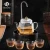 Import heat-resistant transparent glass tea pot for blooming tea from China