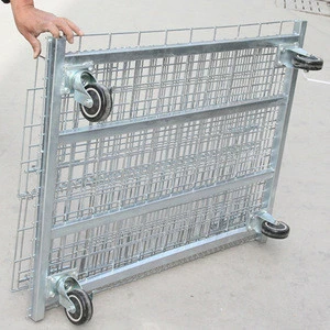 Heavy Duty Customized Collapsible storage cages Folding Wire Container