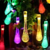 Hesheng Solar Lamp String Water Drop Shape Led Outdoor Decorative Stake Lights Holiday Time Light
