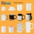 high quality  4 oz sublimation stoneware coffee  mugs with saucer tea cup sets