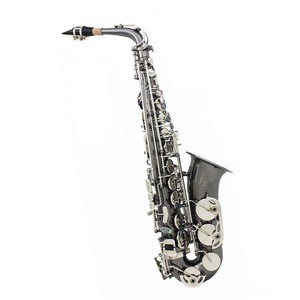 High Quality Brass Instrument Cheap Blacknickel Body Nickel Keys Alto Saxophone JYAS1102DBNN