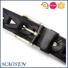 High Quality Dark Brown Leather Braided Knitted Belt For Men