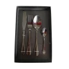 High Quality hotel black cutlery sets 18/10 Stainless Steel colored flatware sets
